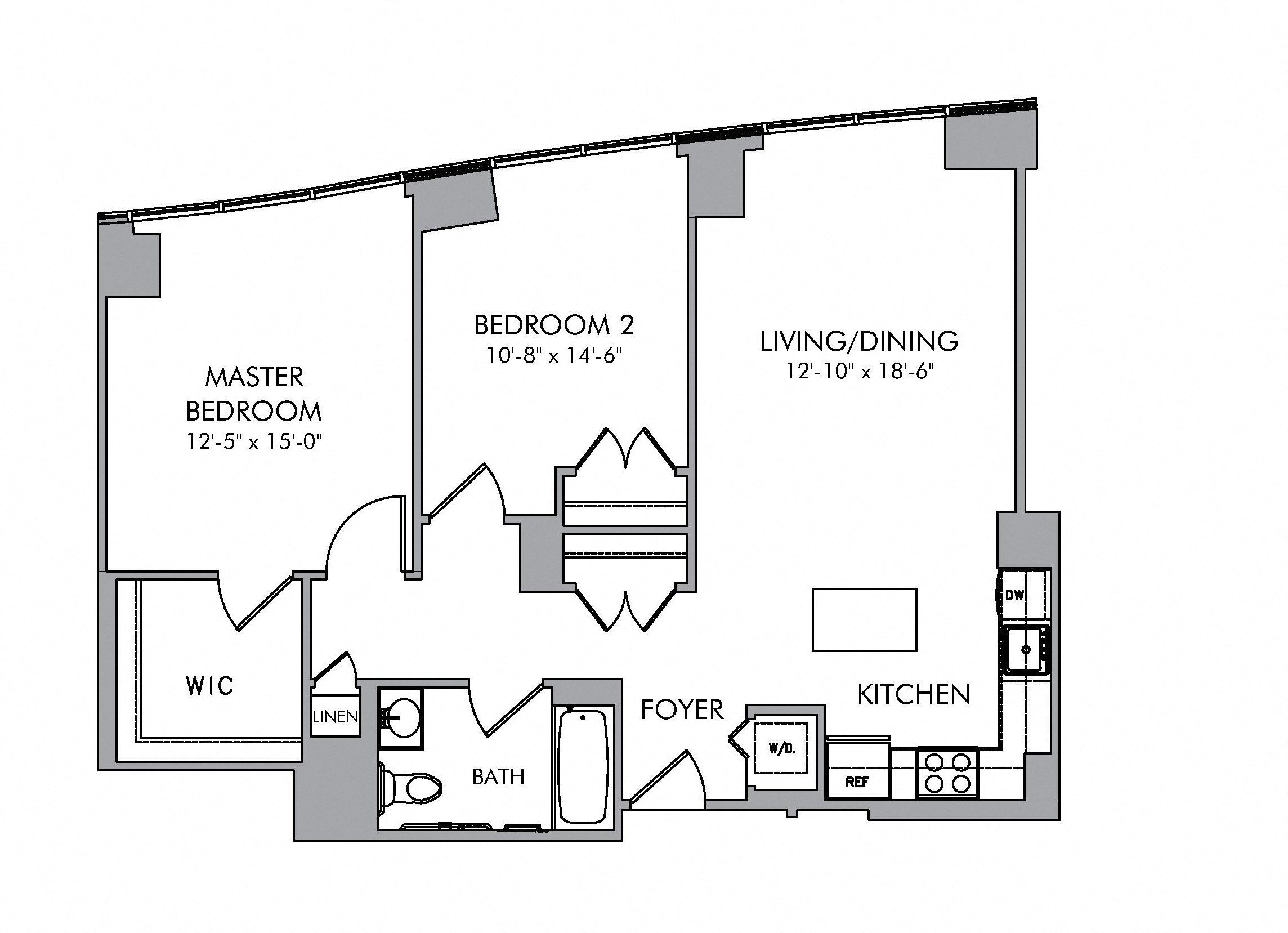 Floorplan image of apartment 1002A