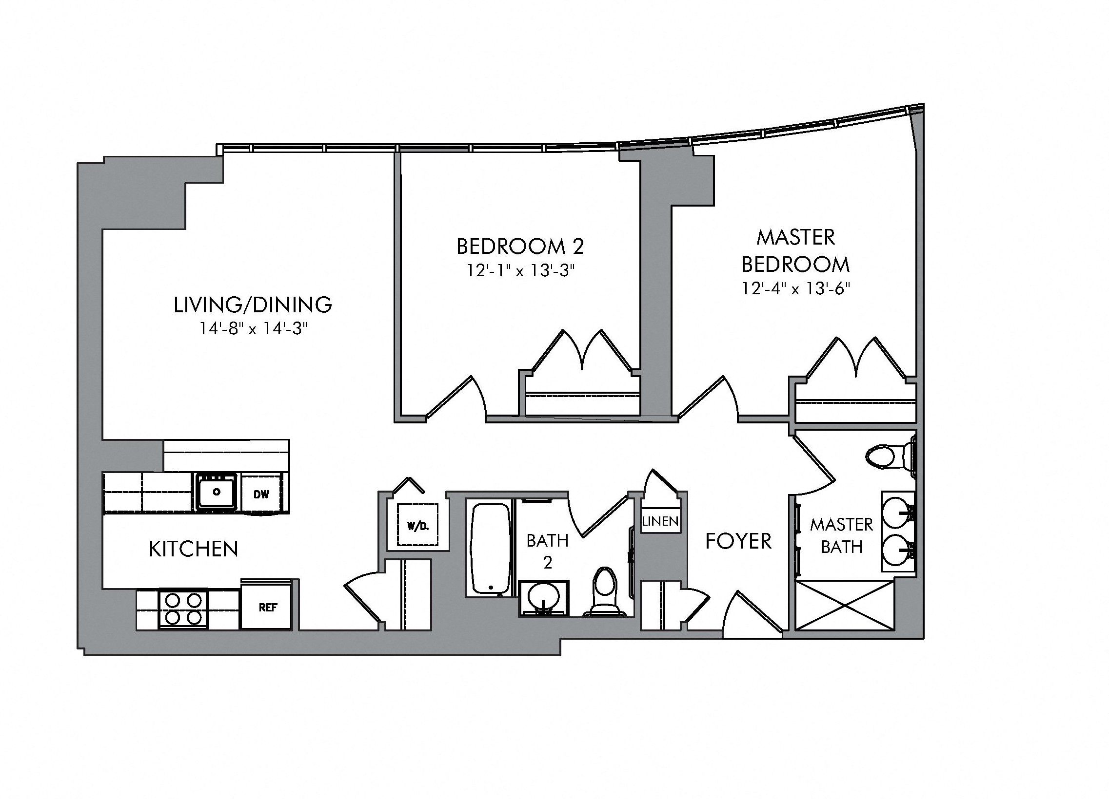 Floorplan image of apartment 0301A
