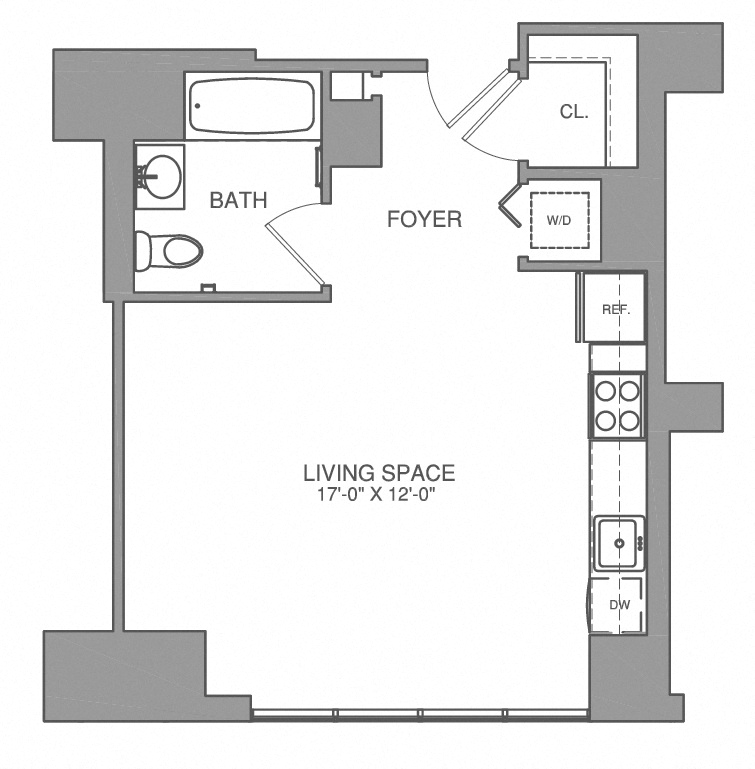 Floorplan image of apartment 1208C