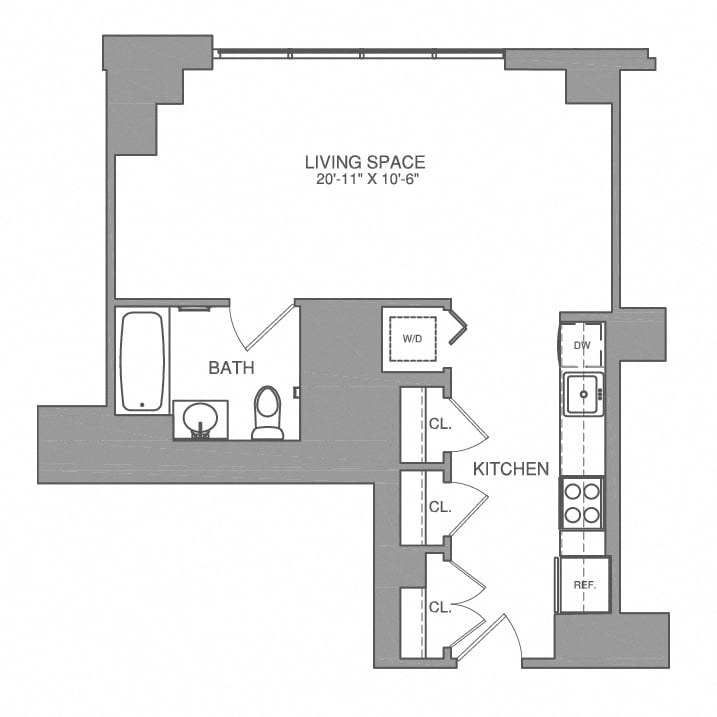 Floorplan image of apartment 1211C