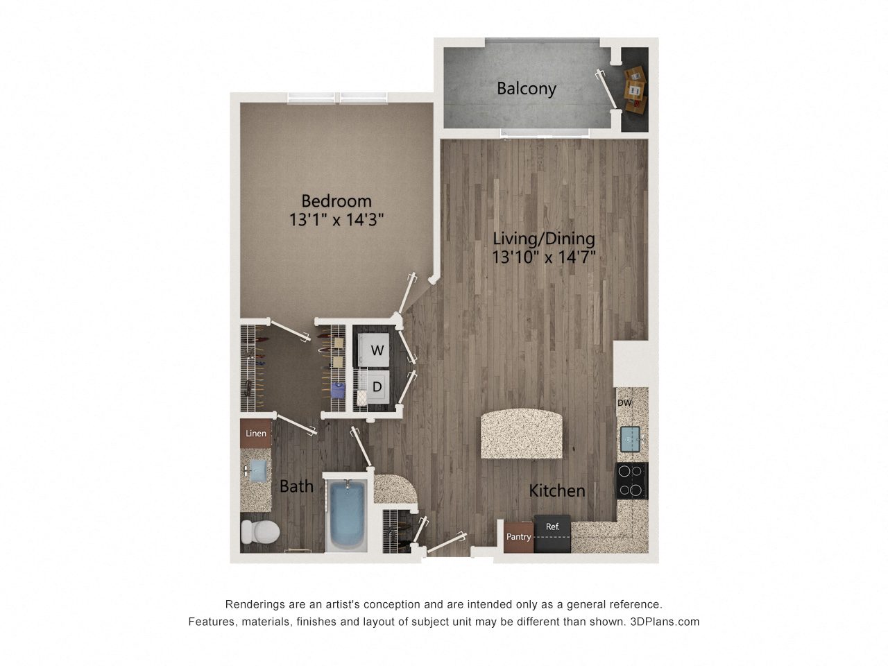 1 bedroom