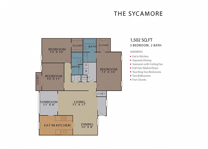 The Sycamore floor plan