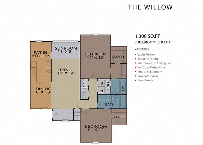 The Willow floor plan