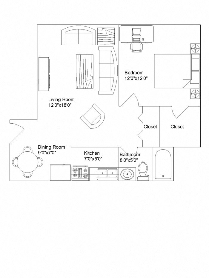 Floor Plans of Park Linn Apartments in Dodgeville, WI