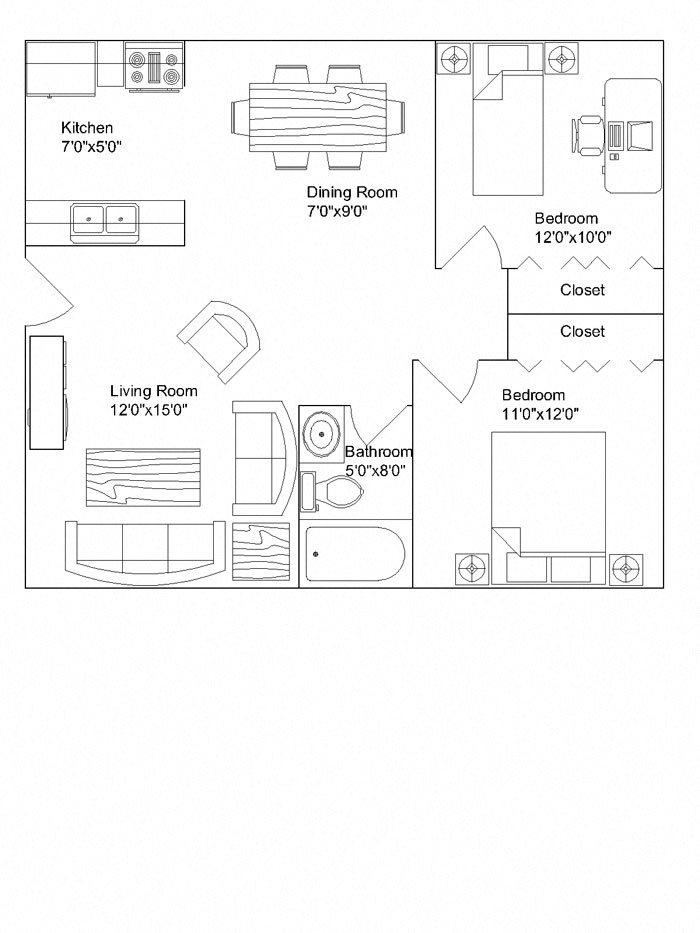 Floor Plans of Park Linn Apartments in Dodgeville, WI