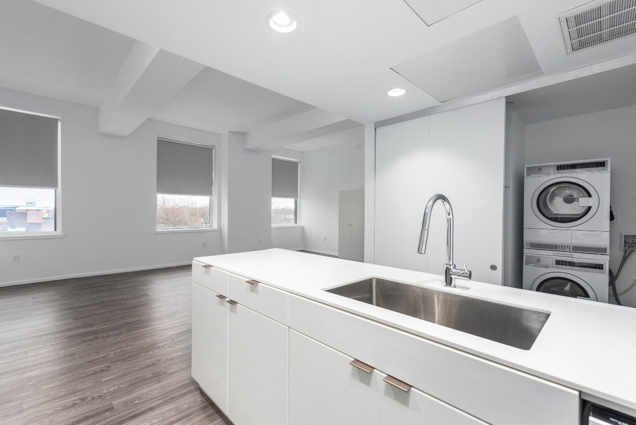 Double Sink With Integrated Sprayer at Market District Lofts, Cleveland, OH