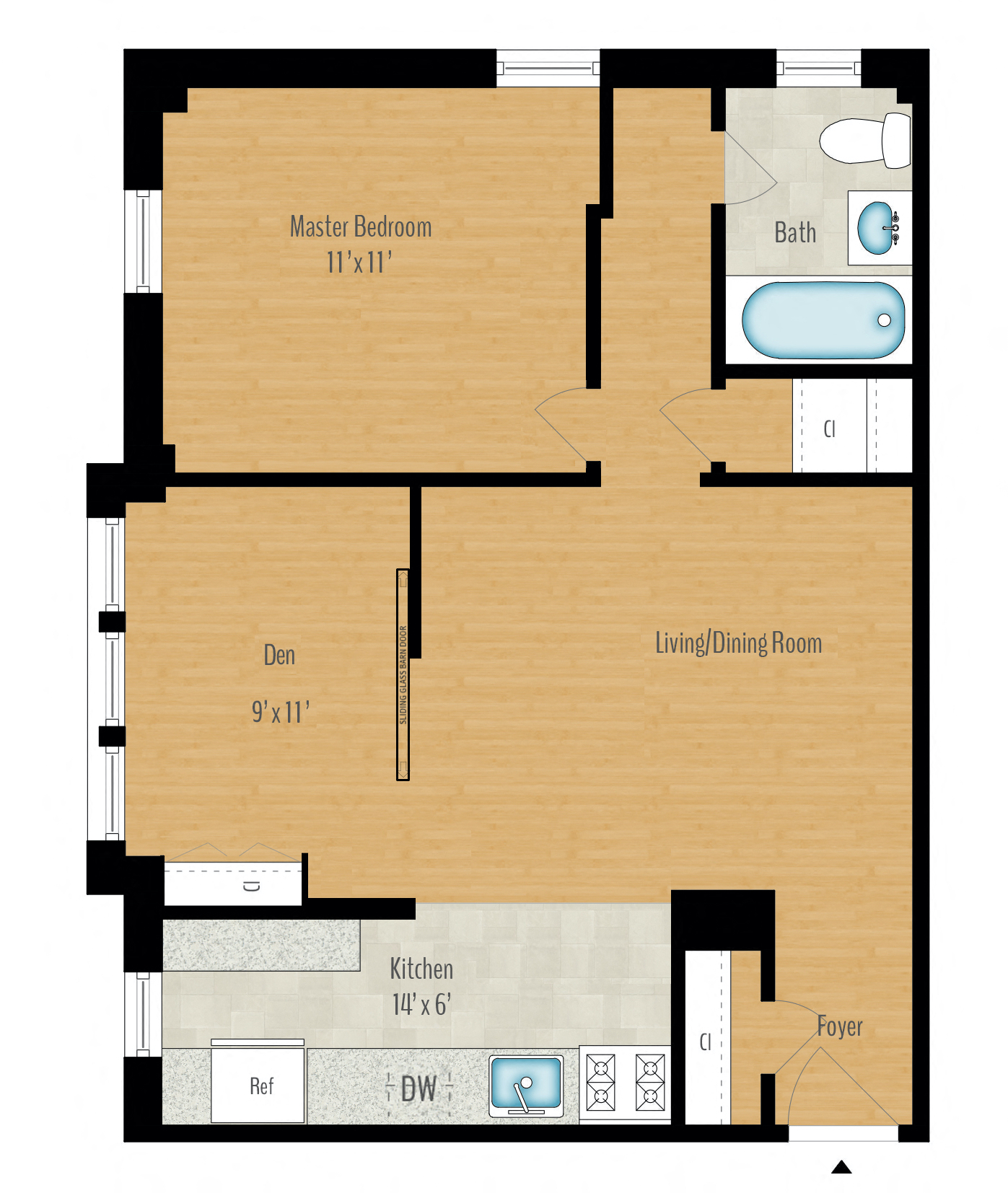 1 Bedroom + Den Image