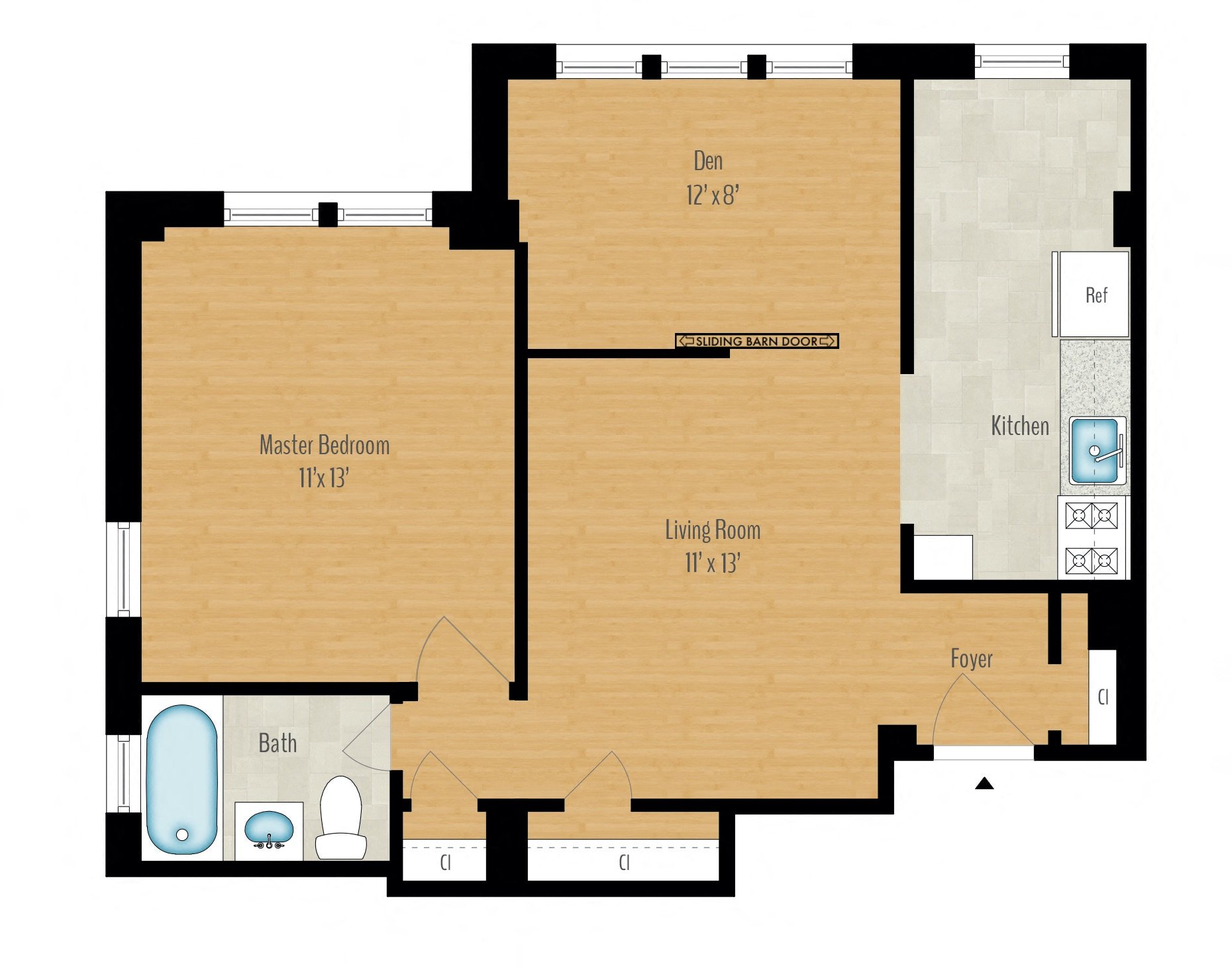 1 Bedroom + Den Image