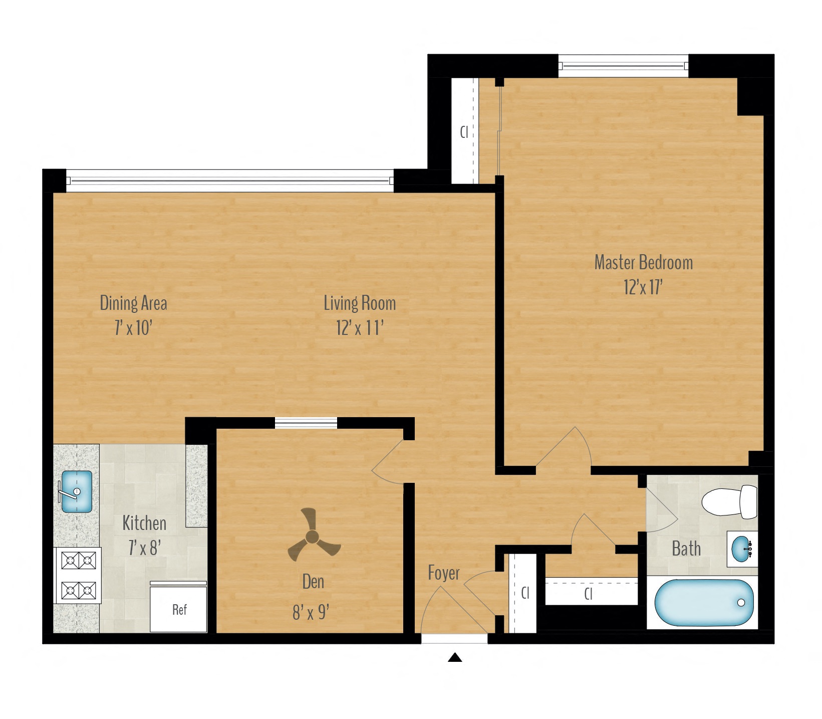 1 Bedroom + Den Image