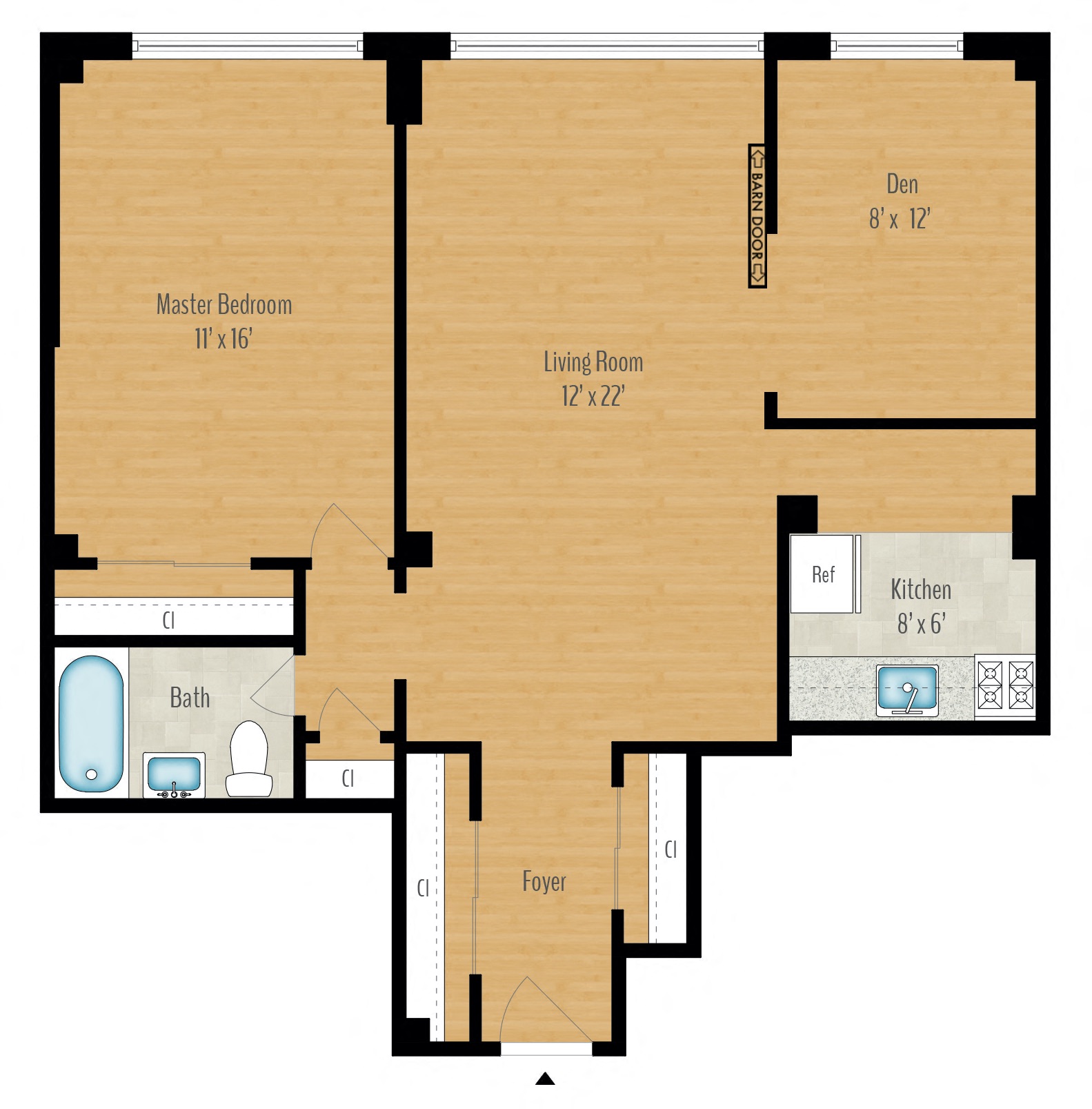 1 Bedroom + Den Image