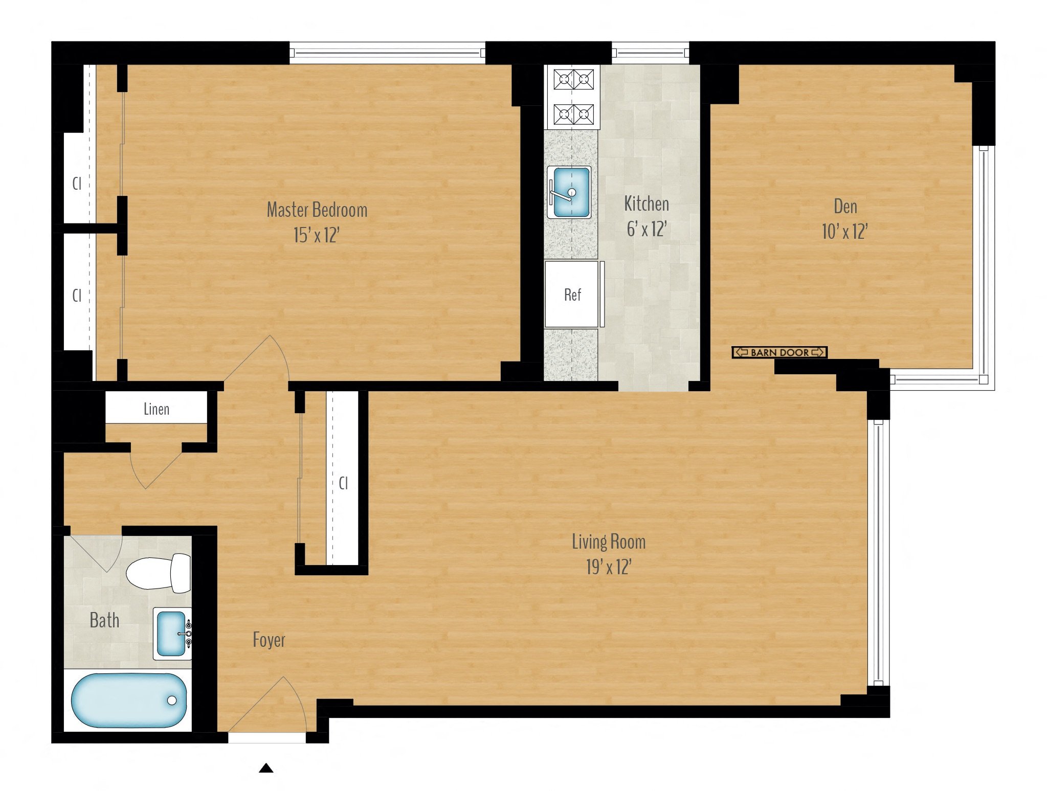 1 Bedroom + Den Image