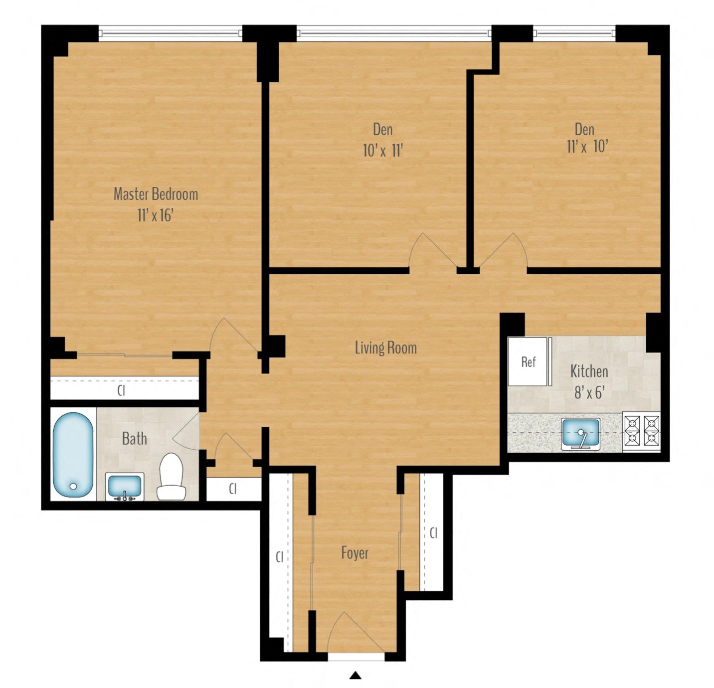 2 Bedroom + Den Image