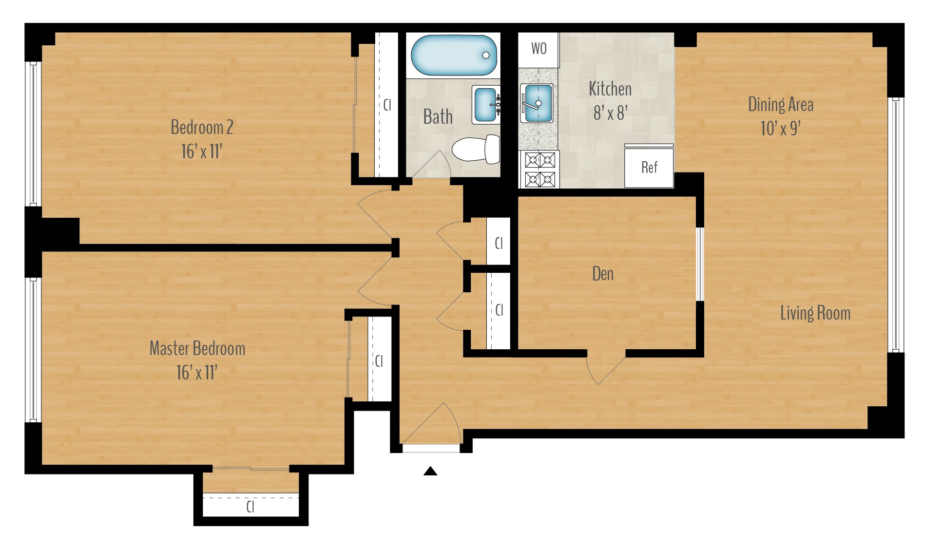 2 Bedroom + Den Image