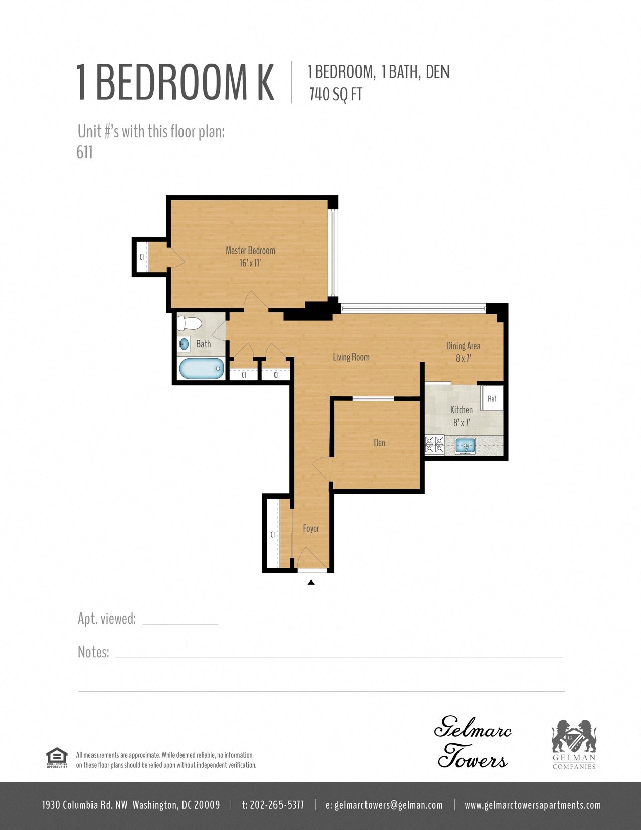 1 Bedroom + Den Image