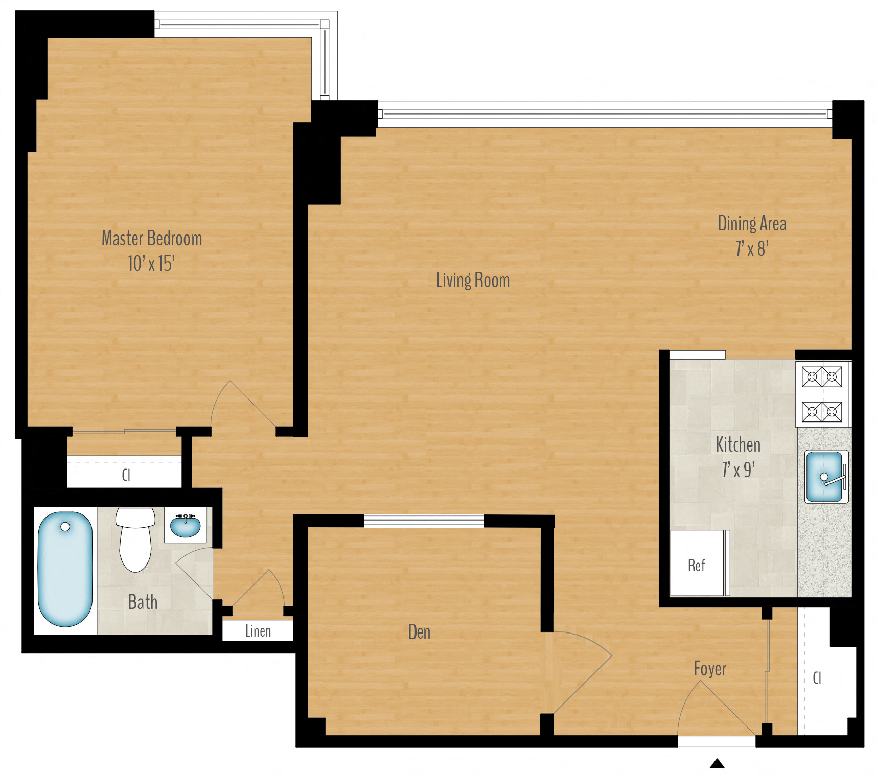 1 Bedroom + Den Image