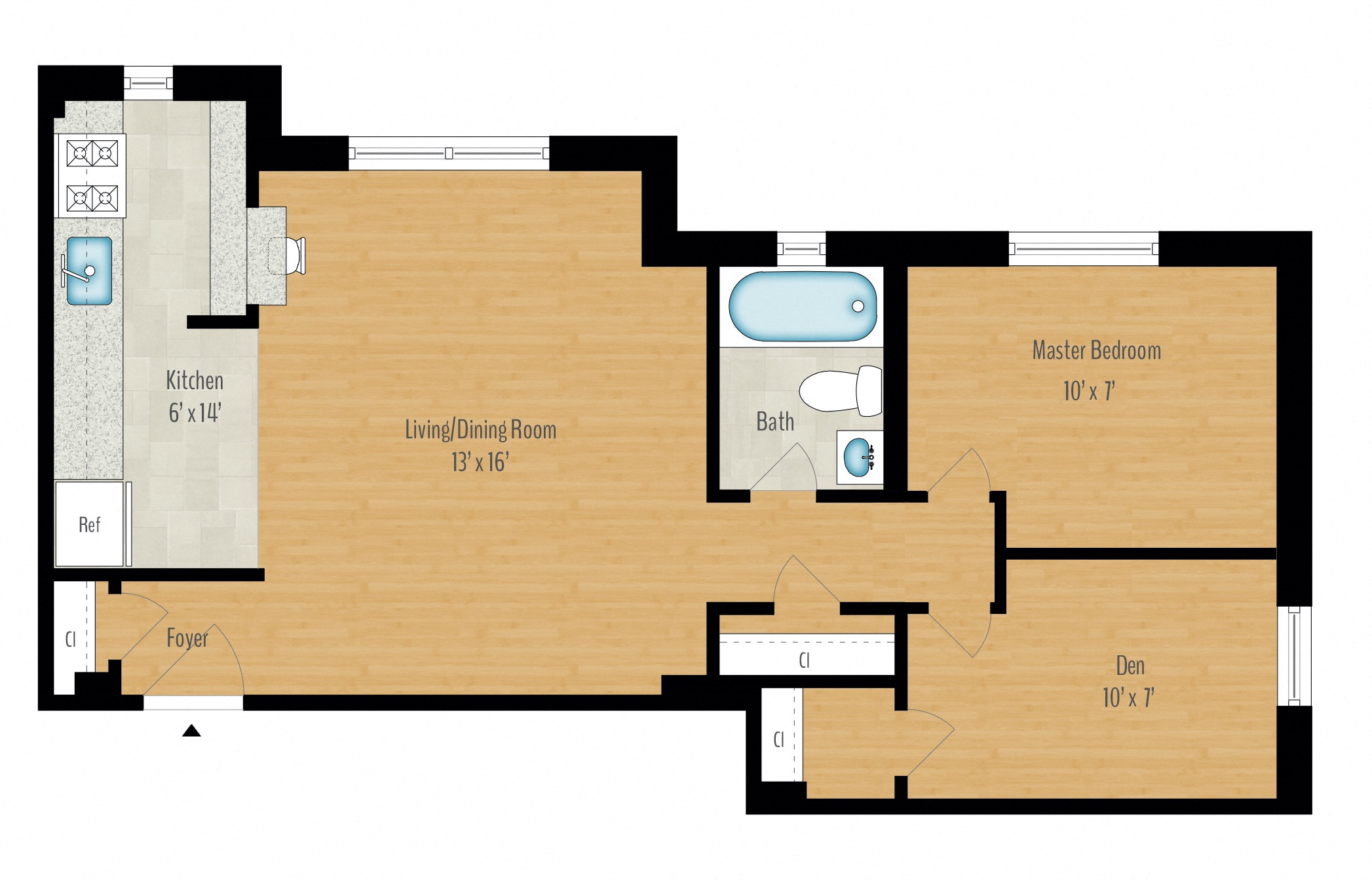 1 Bedroom + Den Image