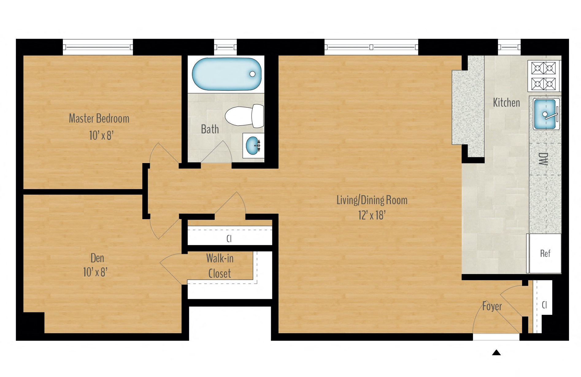 1 Bedroom + Den Image