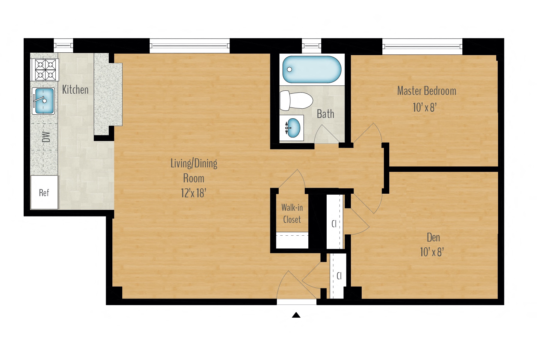 1 Bedroom + Den Image