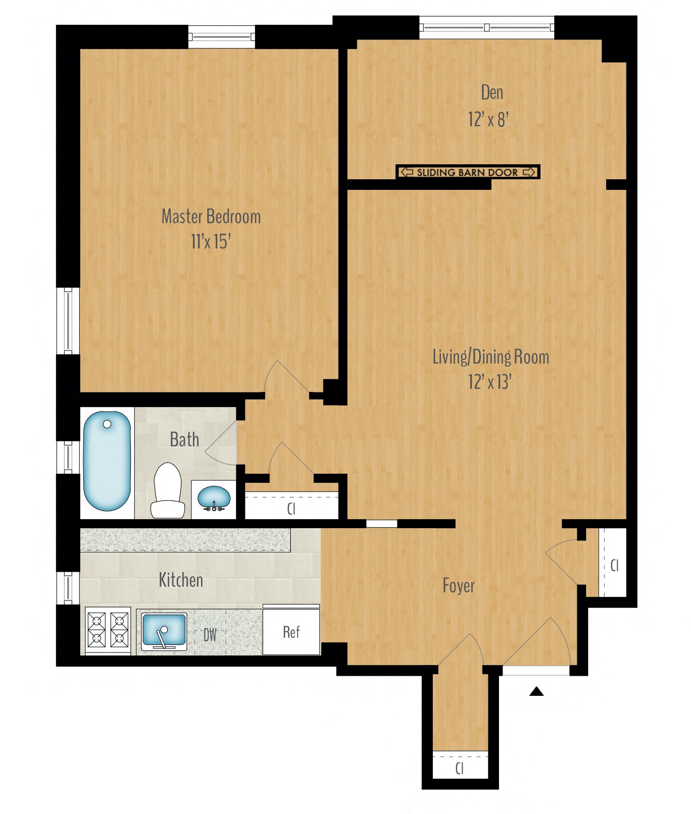 1 Bedroom + Den Image