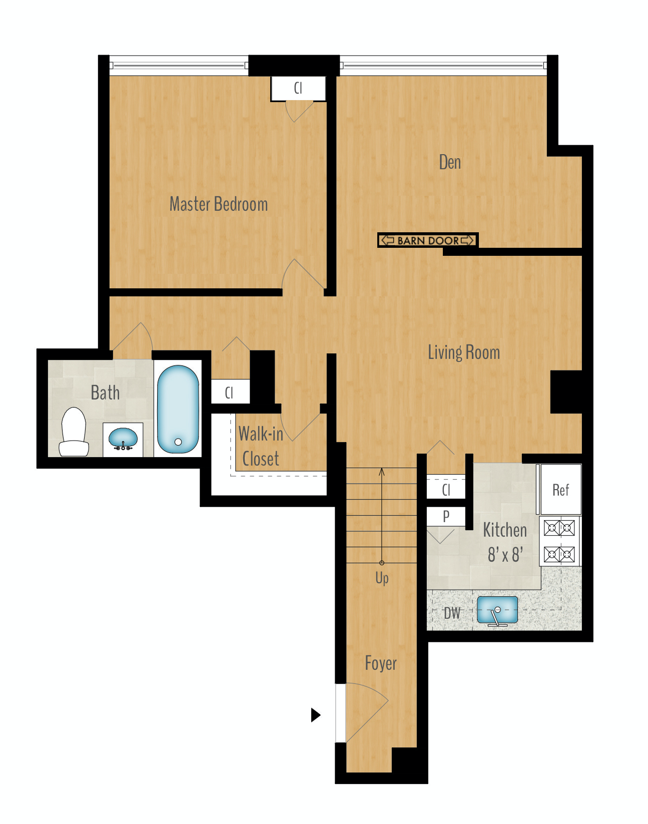 1 Bedroom + Den Image