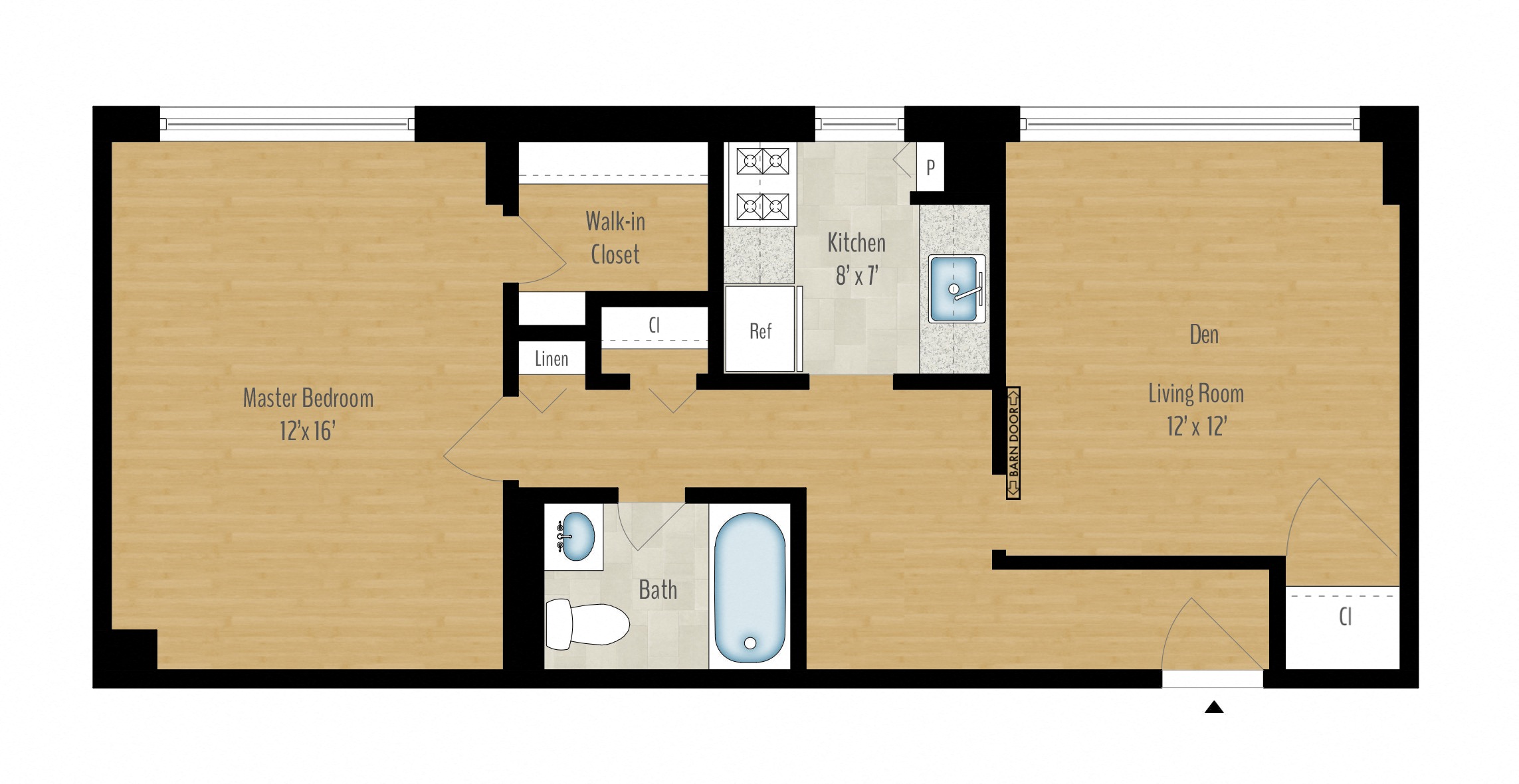 1 Bedroom + Den Image