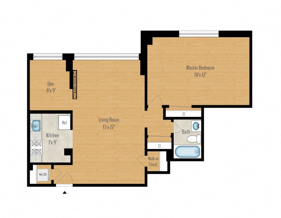 1 Bedroom + Den Image