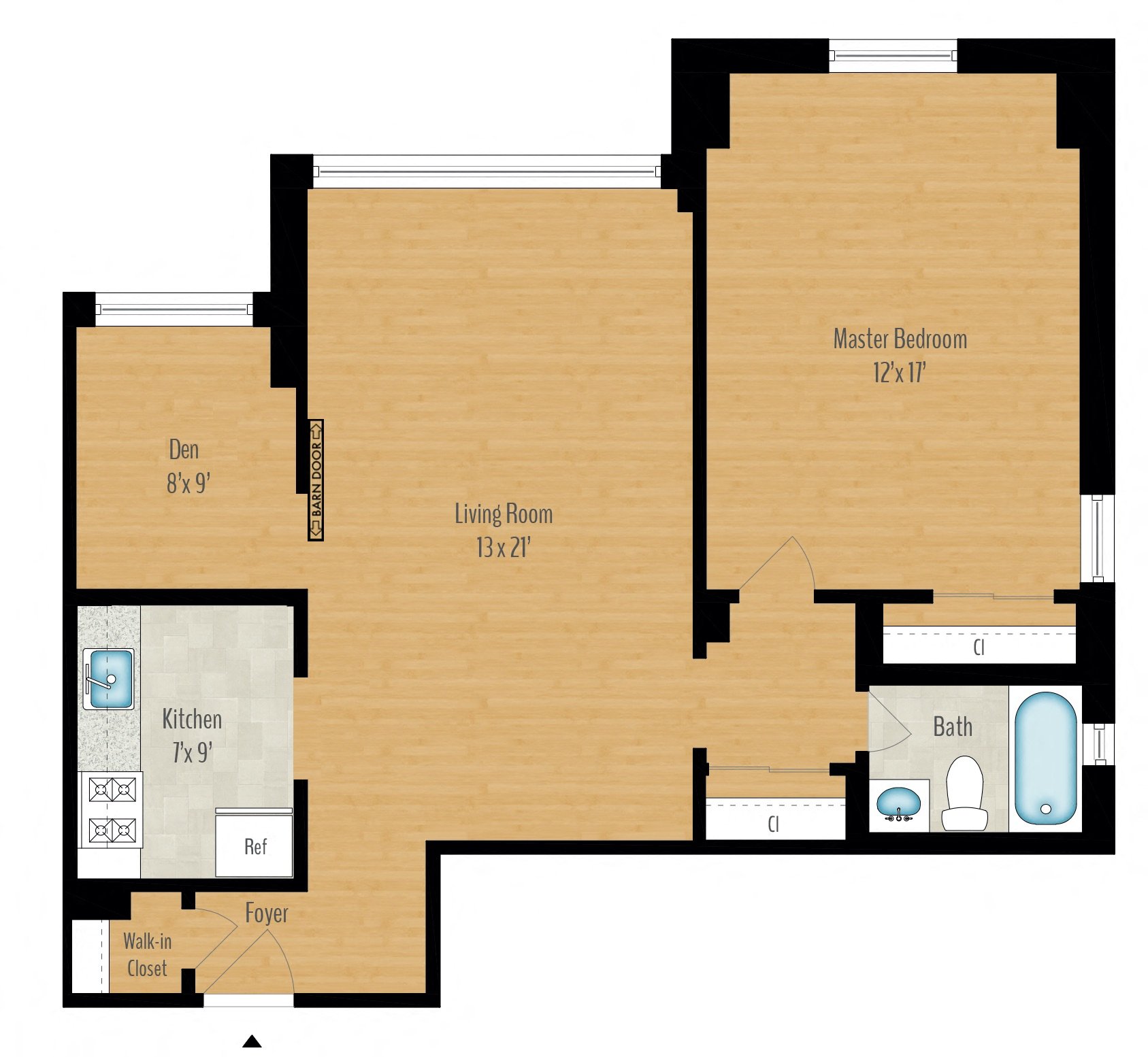 1 Bedroom + Den Image