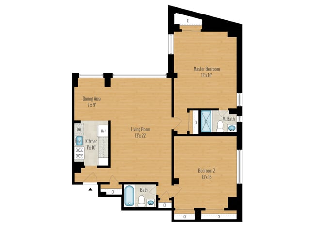 2 Bedroom 2 Bath Image