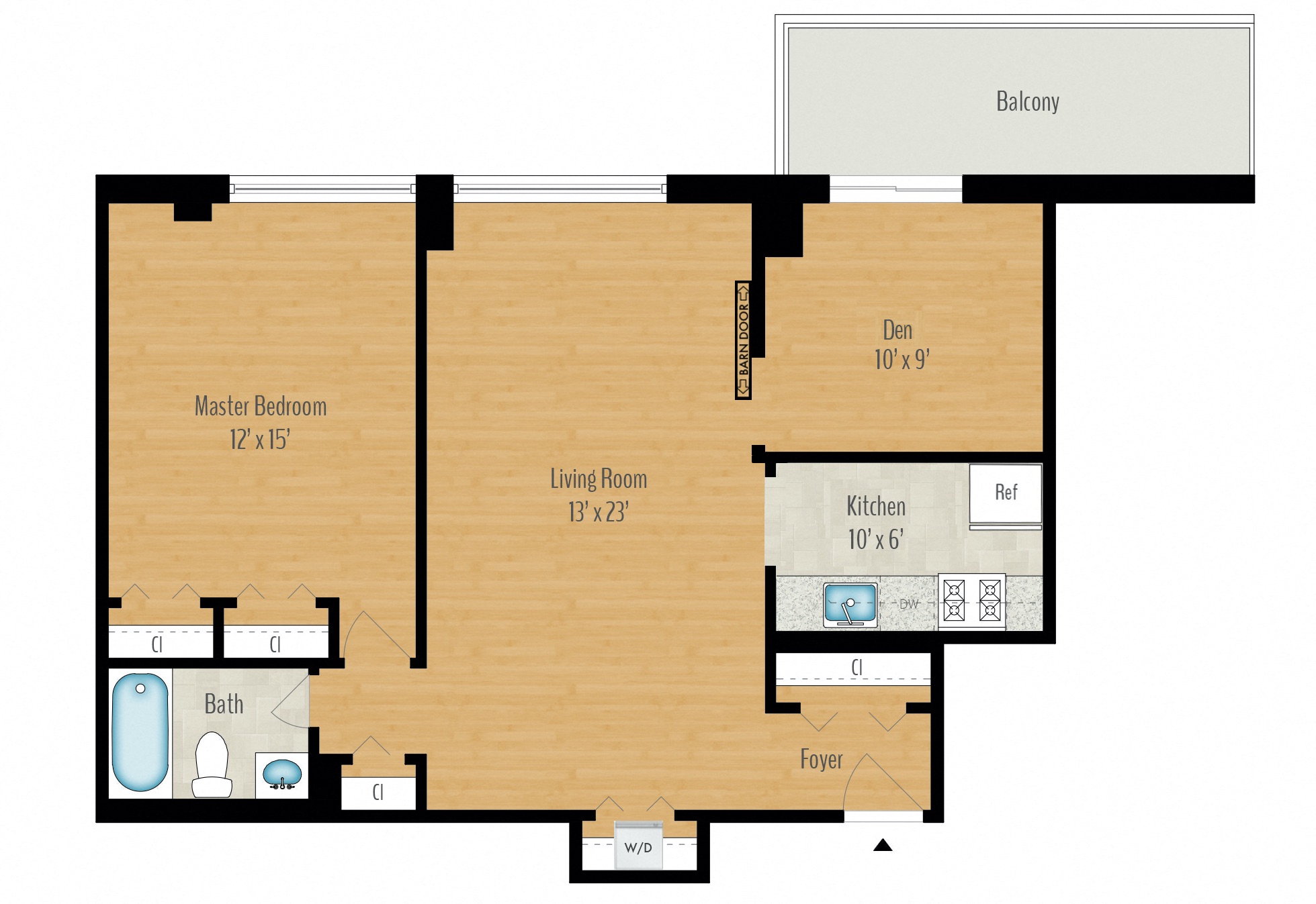 1 Bedroom + Den Image