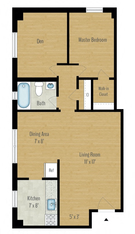 1 Bedroom + Den Image