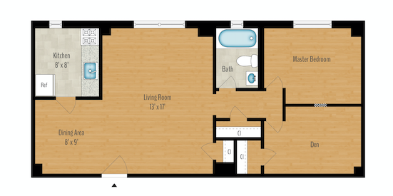 1 Bedroom + Den Image