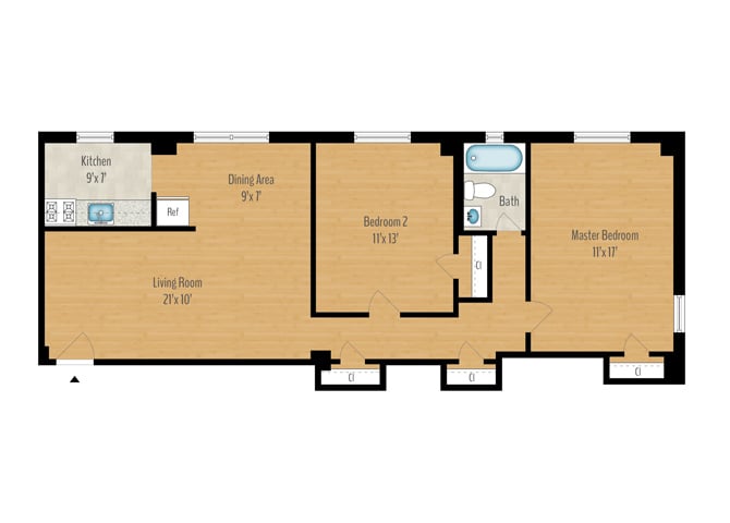 2 Bedrooms Image