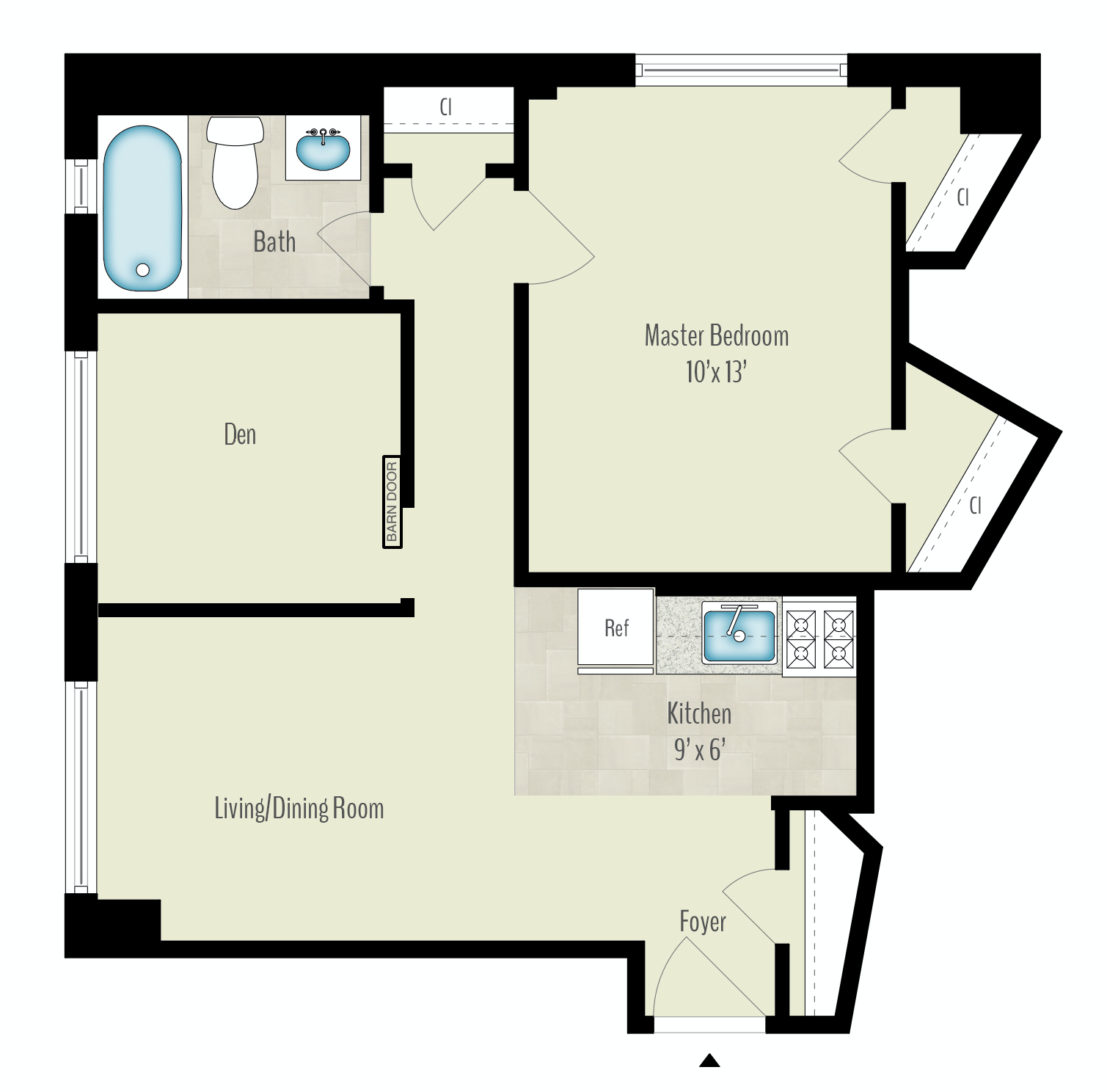 1 Bedroom + Den Image