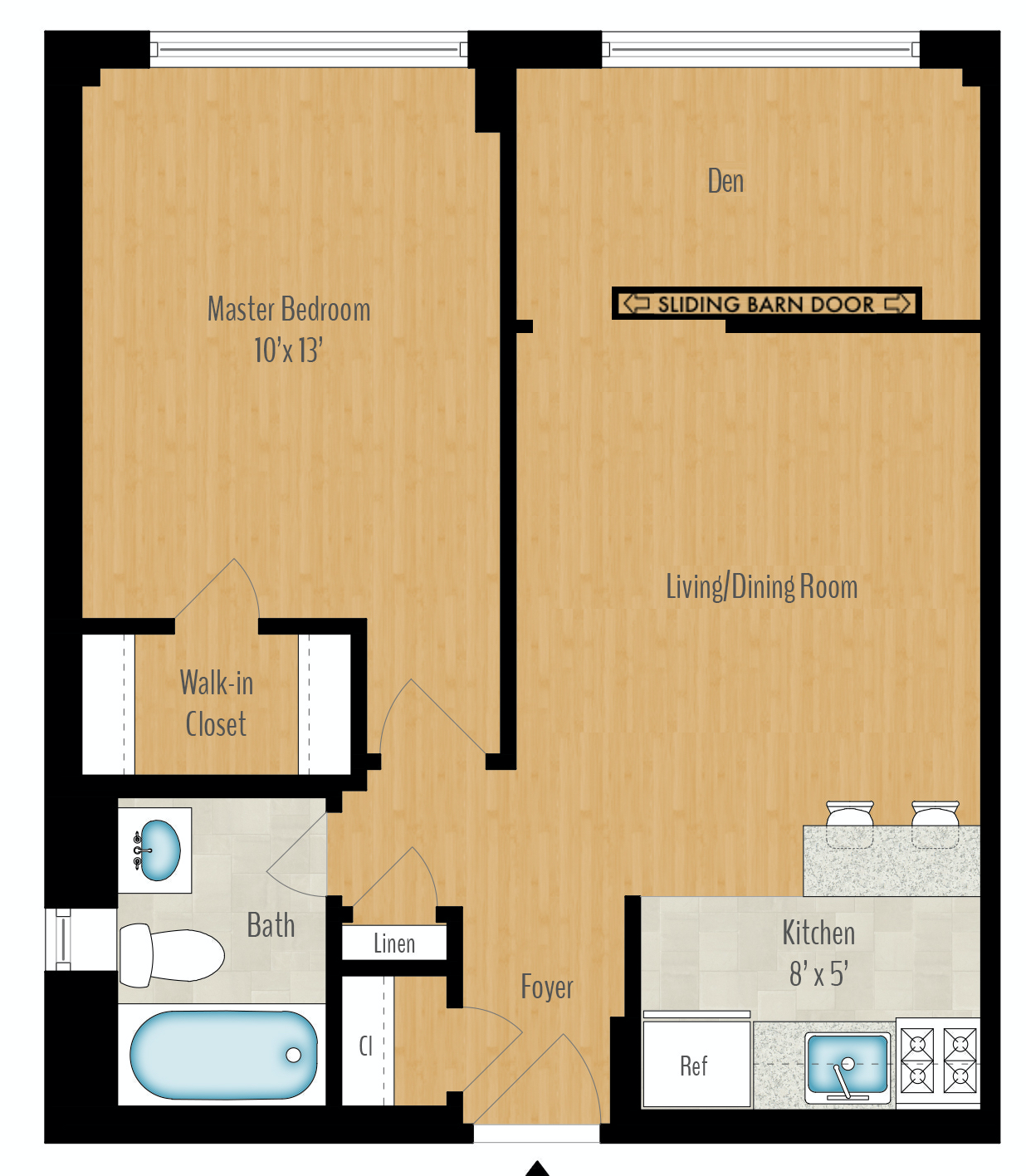 1 Bedroom + Den Image