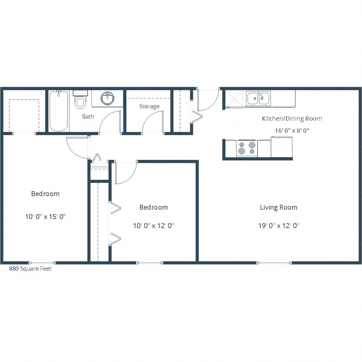 Belmont West Apartments | Two Bedroom Floor Plan Belmont West Apartments | Two Bedroom Floor Plan