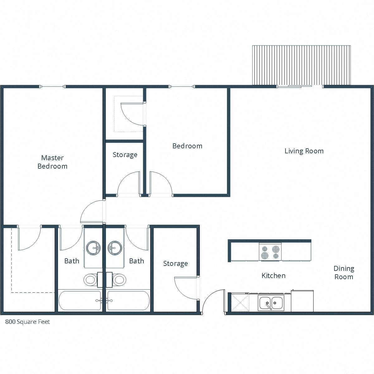 Brandon Apartments | Two Bedroom Floor Plan Brandon Apartments | Two Bedroom Floor Plan