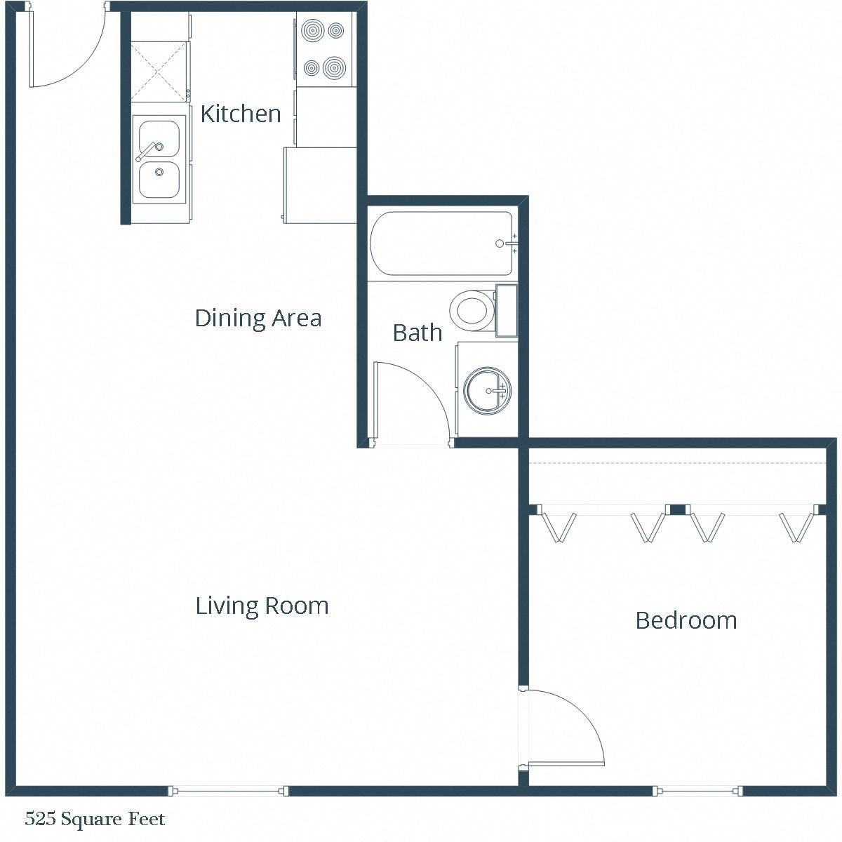 Garden Grove Apartments | One Bedroom Floor Plan C Garden Grove Apartments | One Bedroom Floor Plan C