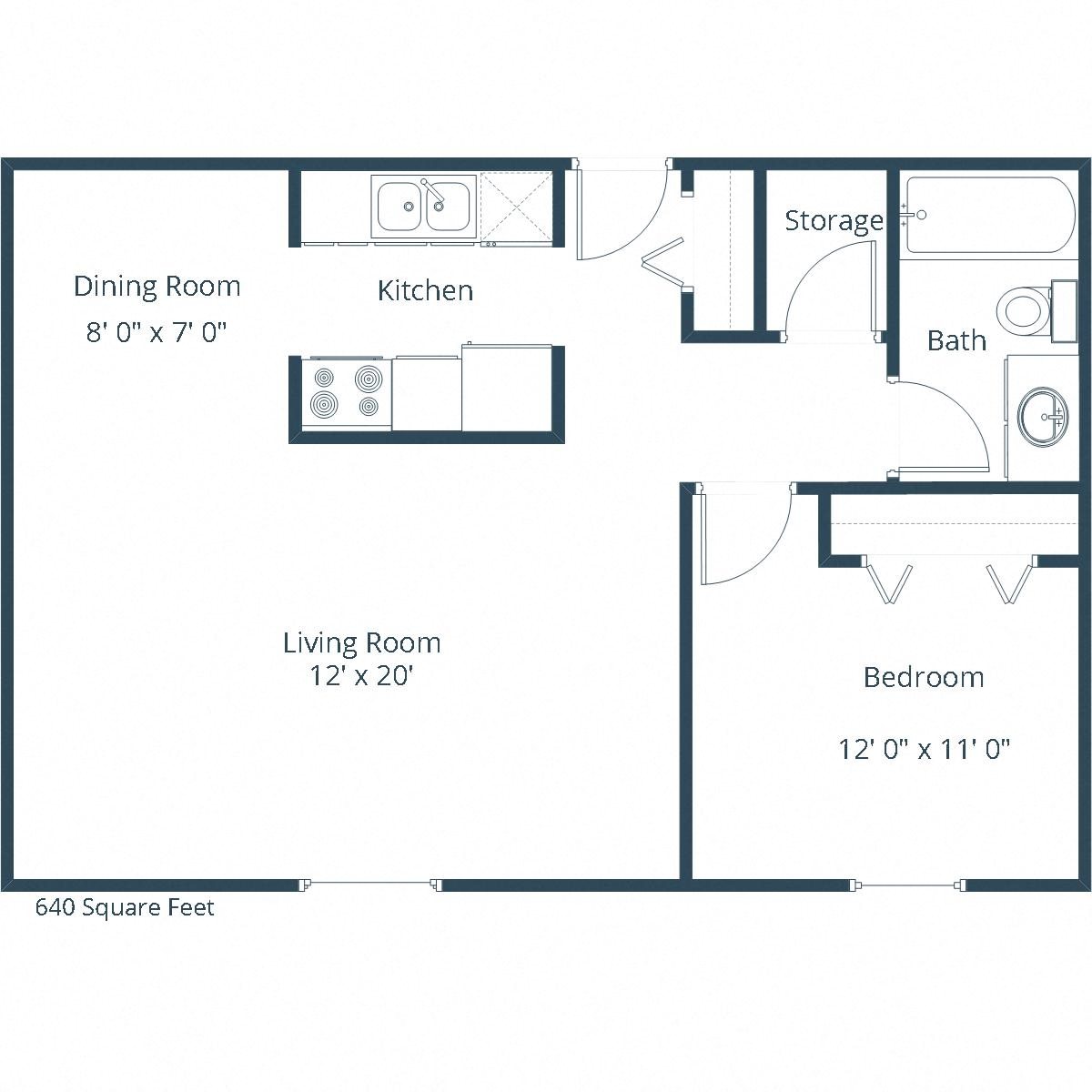 Newgate Apartments | One Bedroom Floor Plan Newgate Apartments | One Bedroom Floor Plan