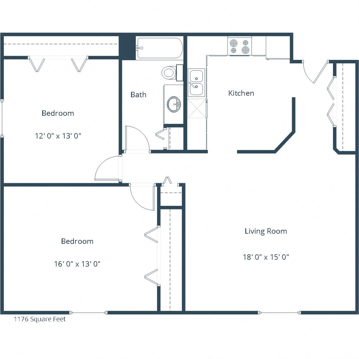 Sierra Ridge Apartments | Two Bedroom Floor Plan Sierra Ridge Apartments | Two Bedroom Floor Plan