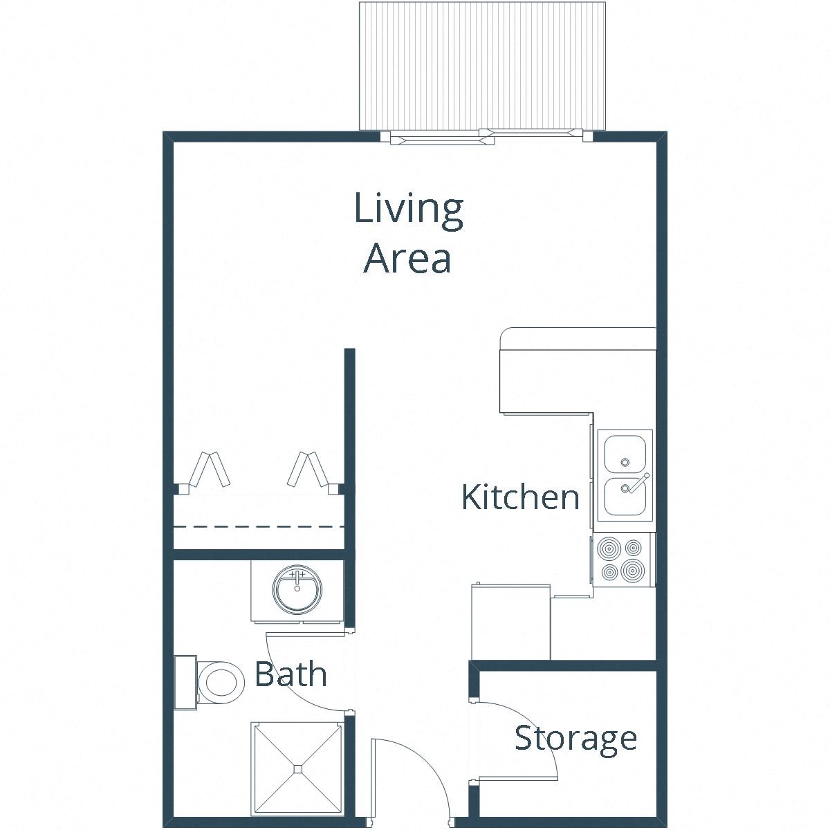 High Point West Apartments | Efficiency Floor Plan High Point West Apartments | Efficiency Floor Plan