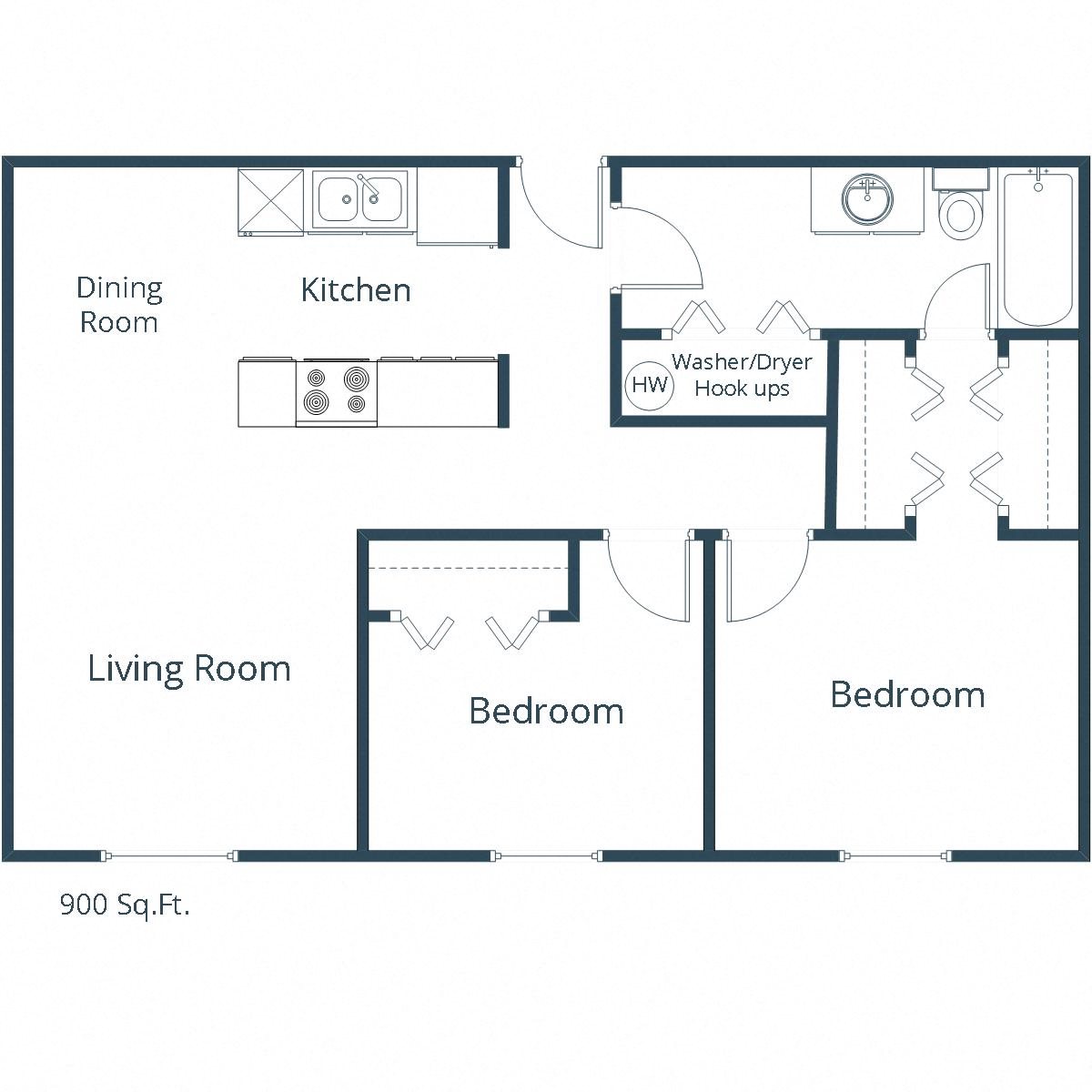 High Point West Apartments | Two Bedroom Floor Plan A High Point West Apartments | Two Bedroom Floor Plan A