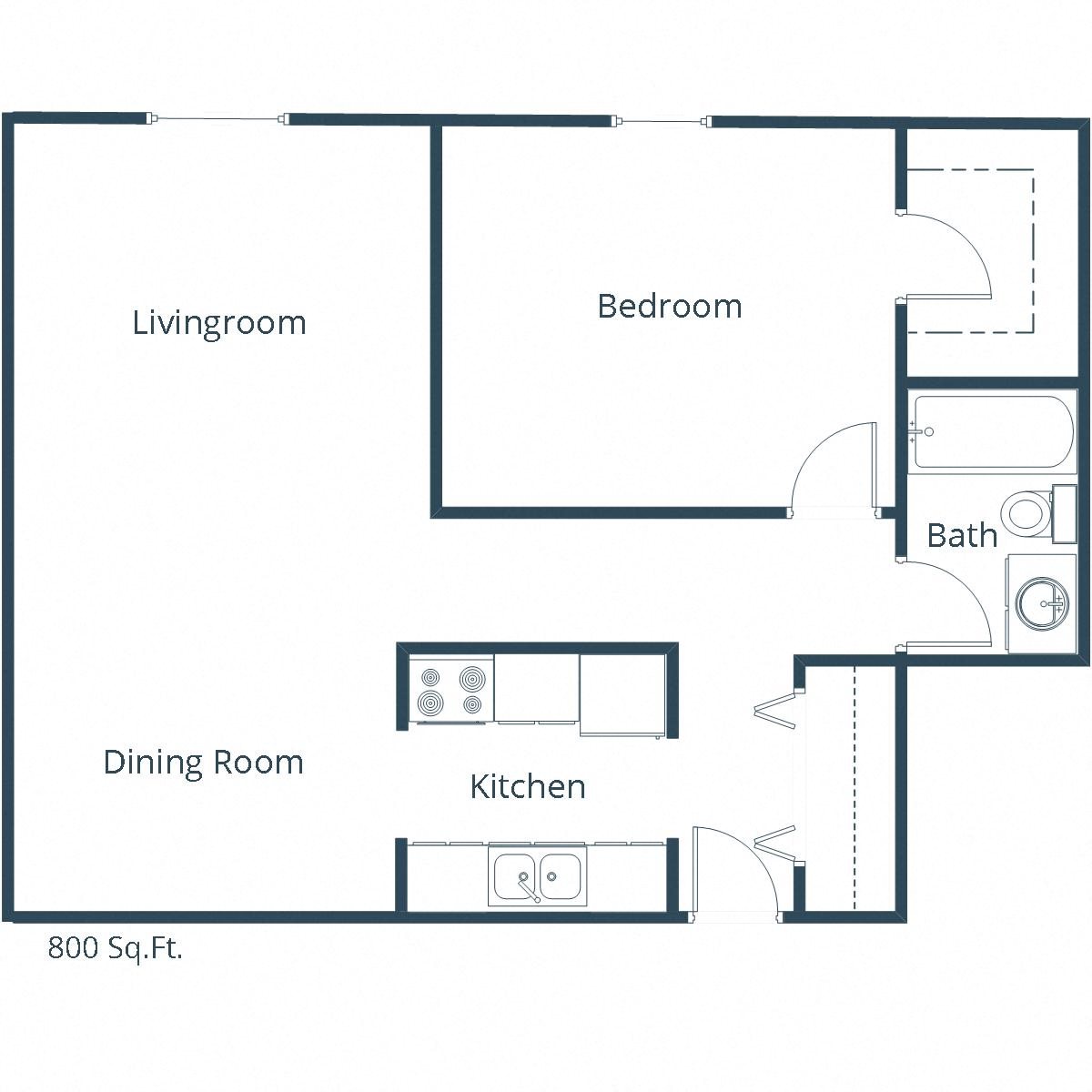 Jadestone Apartments | One Bedroom Floor Plan Jadestone Apartments | One Bedroom Floor Plan