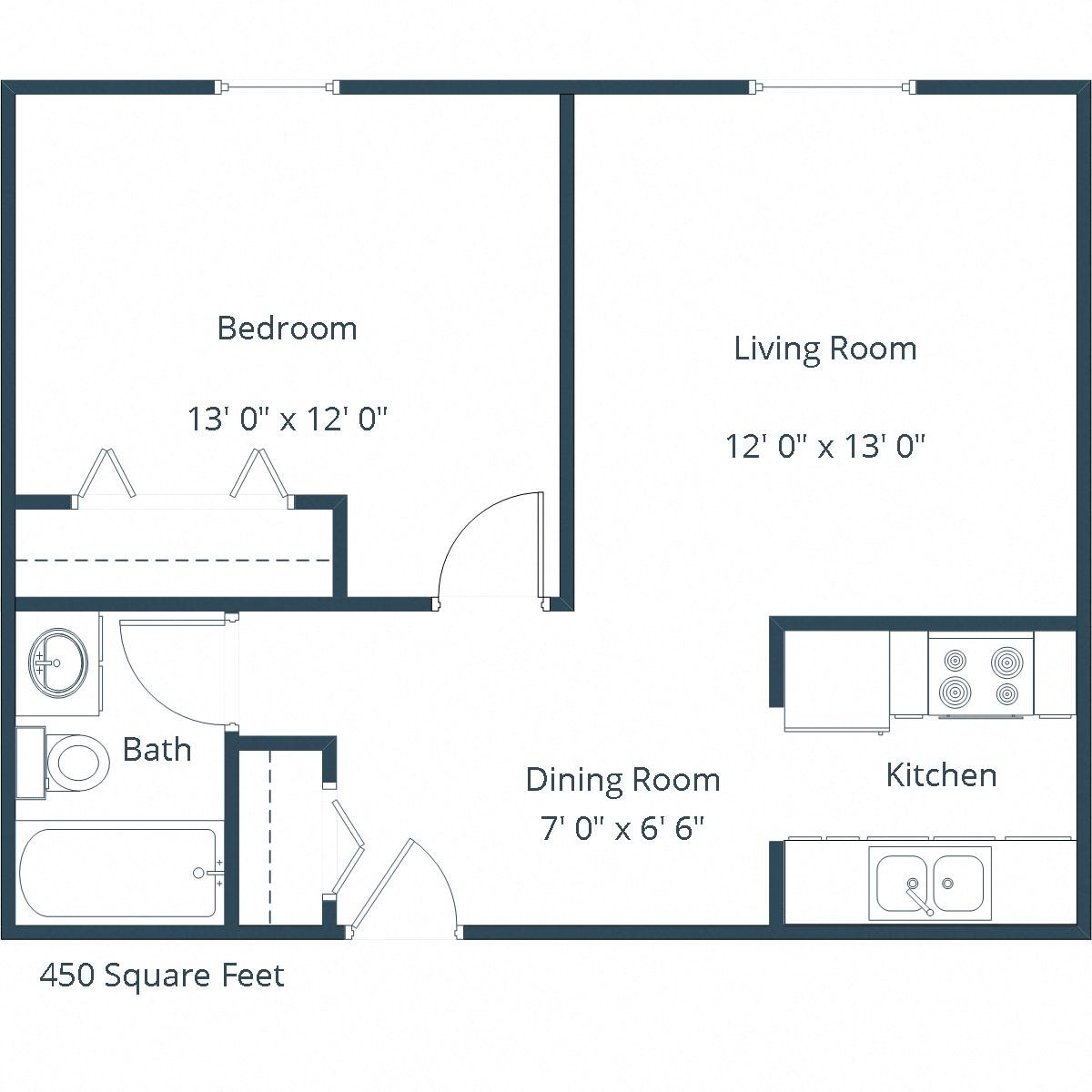 Prairie One Apartments | One Bedroom Floor Plan Prairie One Apartments | One Bedroom Floor Plan