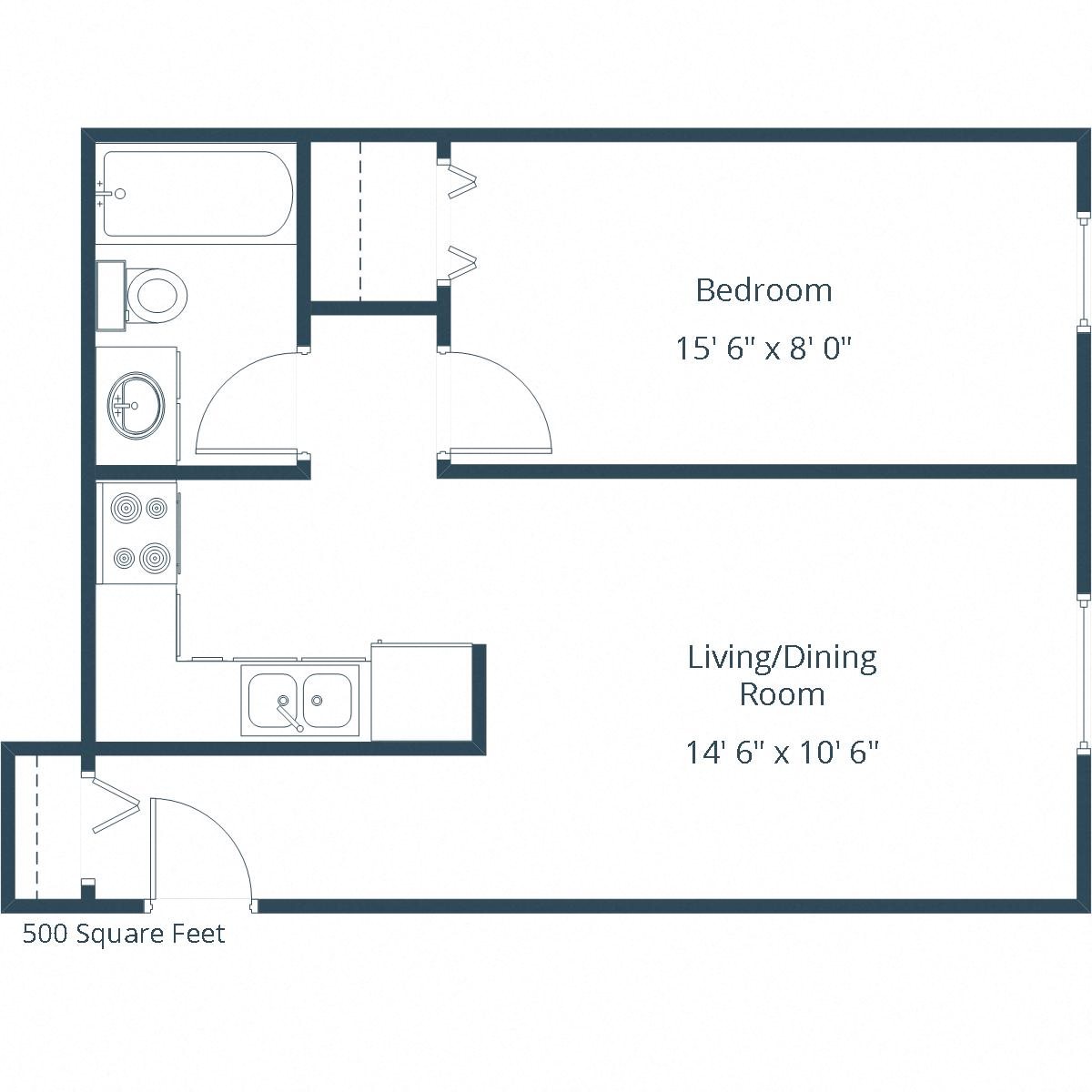 Luxford Court Apartments | One Bedroom Floor Plan Luxford Court Apartments | One Bedroom Floor Plan