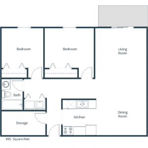 Prairie Park Apartments | Two Bedroom Floor Plan A