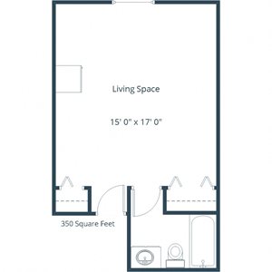 Saddlebrook Apartments | Studio Floor Plan