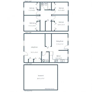 Sheyenne Terrace Townhomes | Two Bedroom Floor Plan