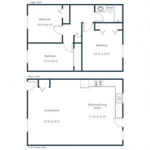 Sheyenne Terrace Townhomes | Three Bedroom Floor Plan A