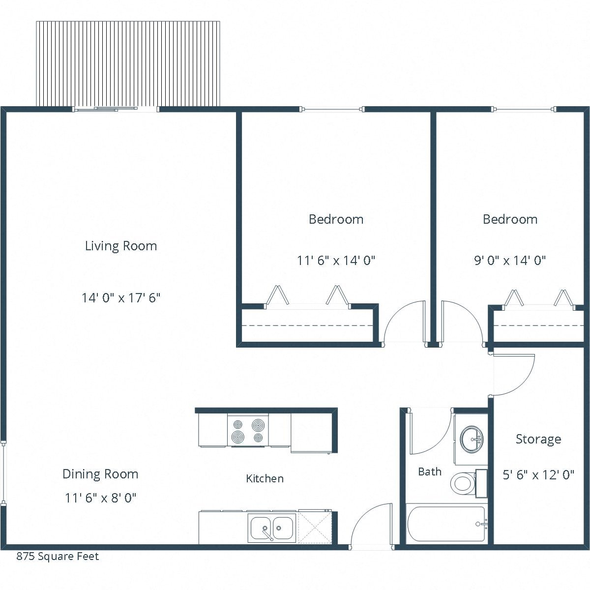 Martha Alice Apartments | Two Bedroom Floor Plan A Martha Alice Apartments | Two Bedroom Floor Plan A