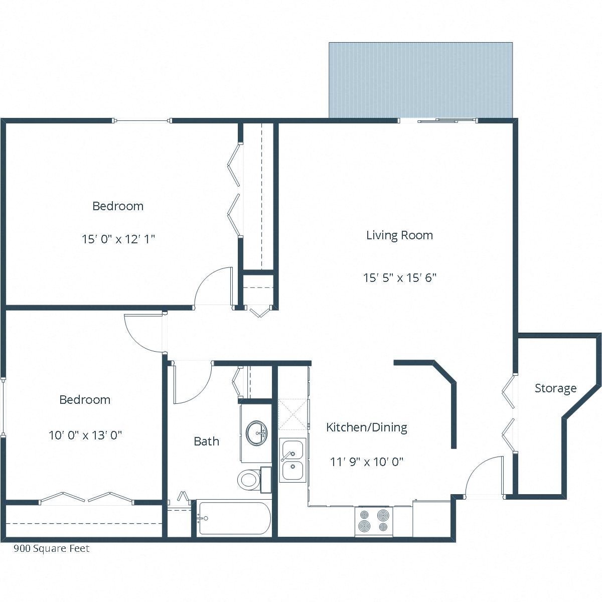 Sunwood Apartments | Two Bedroom Floor Plan A Sunwood Apartments | Two Bedroom Floor Plan A
